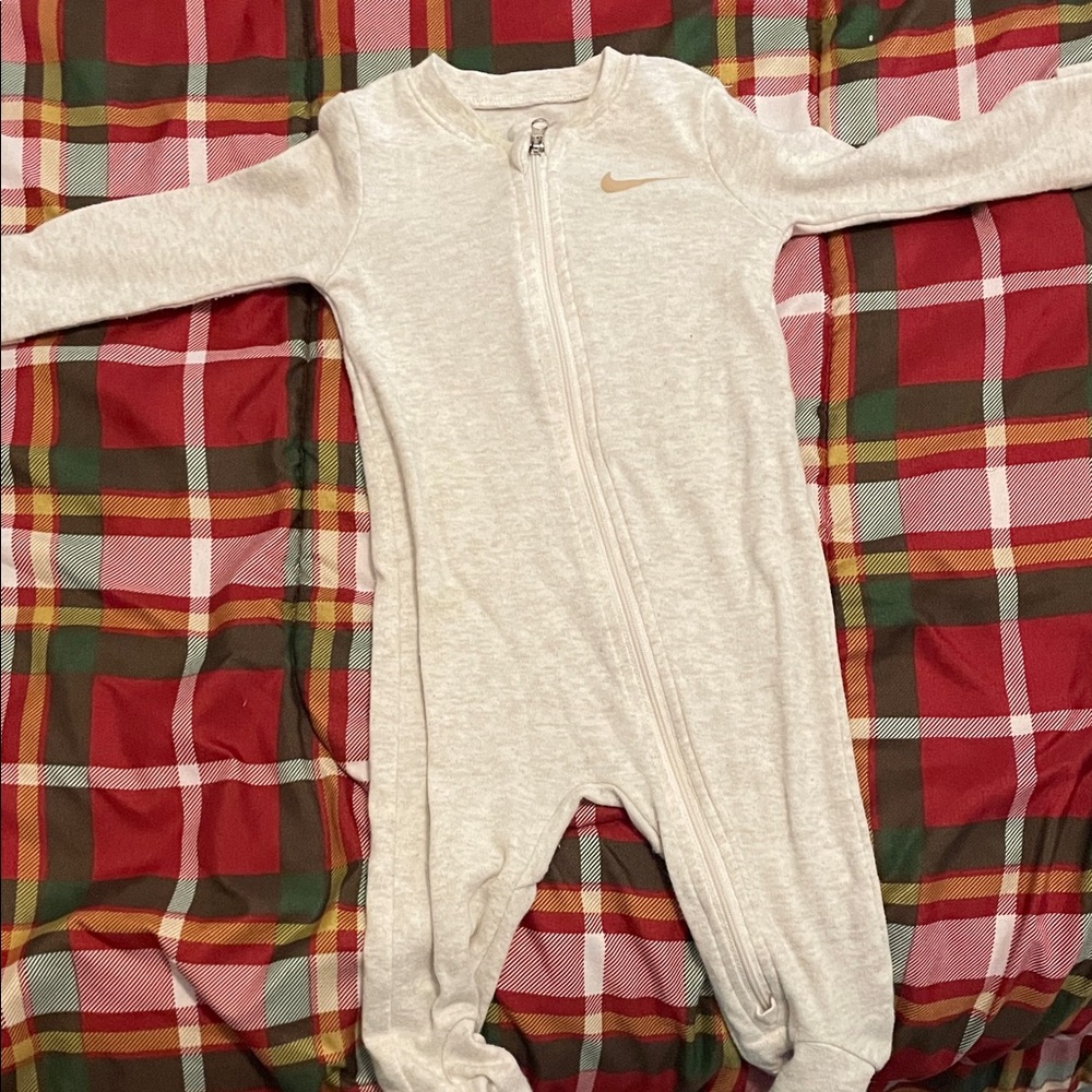 Nike Cream Zip-Up Baby Footie